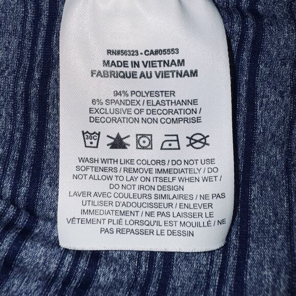 Nike Golf Polo Shirt Adult XL Dri-Fit Blue Stripe Standard Rugby Activewear Mens - Picture 5 of 6